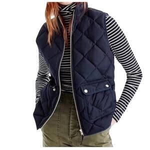 J. Crew Navy Blue Quilted Excursion Vest